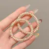 Goma para el pelo de cable de teléfono sin costuras para mujer, Cuerda para coleta alta, Goma elástica para el pelo, Alta elasticidad, Goma para el pelo duradera, Accesorio versátil para el pelo
