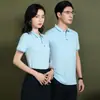 Overol tipo polo hecho camiseta de hombre verano solapa mujer manga corta publicidad cultural camisa bordado logo diy