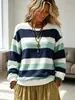 Sudadera con capucha redonda de estilo europeo y americano, nueva, para mujer, de Amazon AliExpress, estilo largo, holgada y casual, a rayas y cuadros