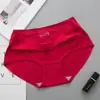 Furos Respiráveis Calcinhas Femininas Sem Costura de Seda Gelada, Tanga Feminina de Peça Única, Forro de Algodão na Virilha, Cintura Média, Calcinhas Plus Size