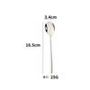 Colher de Aço Inoxidável 304 Estilo Coreano, Grau Alimentício, Doméstico, Colher para Comer e Sopa Infantil, Colher de Cabo Longo, Atacado, Polido Espelho