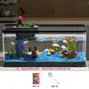 Tanque de Peces Acuario Uso Doméstico Filtración y Oxigenación Máquina Todo en Uno Tanque para Peces Betta Transparente de Alta Definición Escritorio de Sala de Estar Tanque para Cría de Tortugas