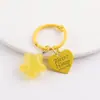 Llavero de Etiqueta Transparente de Gelatina Colorida con Forma de Estrella y Corazón, Materiales de Accesorios con Colgantes de Cuentas Hechos a Mano para DIY