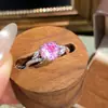 Produto de sucesso em live streaming no TikTok: Anel de fogo com corte de fogos de artifício de topázio e água-marinha para mulheres, design de alta qualidade com incrustação de diamante de alto carbono com corte marquise