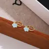Aretes de Flor de Esmalte Frescos y Coloridos Estilo Coreano, Pinzas para Orejas Dulces con Diseño Creativo Macarrón