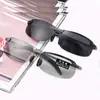 2024 Nuevas Gafas de Sol Polarizadas que Cambian de Color para Pesca Diurna y Nocturna, Viaje, Gafas de Moda de Media Montura que Cambian de Color