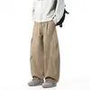 Otoño/Invierno 2026 Terciopelo Plus Algodón Puro Retro Pierna Curva Ropa de Trabajo Pantalones Casuales Streetwear Americano de Moda Versátil Pierna Ancha Holgado