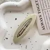 Pinza para el pelo ovalada y triangular fresca y sencilla estilo coreano, Pasador de tela versátil para flequillo y cabello suelto, Pinza lateral básica elegante para niñas
