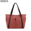Bolso de mano informal de lona encerada para mujer, bandolera, bolso de compras, bolsa de almacenamiento, venta directa de fábrica