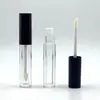 Nova embalagem dispensadora de gloss labial do fabricante, frasco transparente redondo, frasco de gloss labial, tubo de cor labial, tubo vazio para base líquida, material de embalagem cosmética