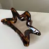 Pinza para el pelo de pinza de tiburón con estampado de leopardo retro francés, pinza para el pelo de la parte posterior de la cabeza, pinza para el pelo, nuevo accesorio para el pelo