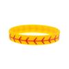 Pulseira de mão para joias transfronteiriça, presente para esportes com bola, anel de mão, pulseira de silicone para softbol, pulseira para estudantes, masculino e feminino, logotipo impresso