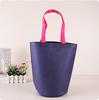 Bolsa no tejida, bolsa tipo cubo con fondo redondo, bolso de mano, en stock, logotipo impreso, tienda de ropa, ropa infantil, bolsa de embalaje de regalo para compras