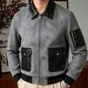 Otoño 2026 Transfronterizo Amazon Chaqueta con solapa estilo Old Money Americano 3D Abrigo Vintage Ropa de trabajo para hombre estilo Old Money
