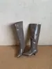 Otoño 2026 Nuevo Estilo Europeo y Americano Elegantes Botas Altas de Punta Fina para el Trabajo Botas de Tacón Bajo de Pierna Ancha