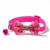 Coleira para animais de estimação com laço de bolinhas 1.0, ajustável com sino, adequada para gatos e cães pequenos, coleira com gravata borboleta