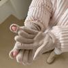 Guantes de cinco dedos de lana con buena sensibilidad táctil para otoño e invierno, cálidos y con apertura táctil para pantallas táctiles, para mujer.