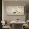 Pintura Decorativa Transfronteriza de Lujo Ligero para Restaurante Nuevo Reloj Electrónico Sala de Estar de Alta Gama Pared de Fondo para Restaurante Calendario Perpetuo Pintura Colgante