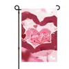 Bandera de Jardín Nueva para el Día de San Valentín Transfronteriza Decoración de Patio Bandera Colgante de Rosa Roja Impresión a Doble Cara Se Puede Diseñar Según la Imagen