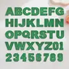 Suministro transfronterizo de parches bordados con letras y números de color verde brillante de 5.9 cm con adhesivo termofusible para decoración de ropa, bolsos y embalajes