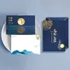 Cartão de Agradecimento 3D Estilo Cartão Criativo Envelope Sensação Corporativa Estampagem a Quente Logo Estilo Europeu Laminação