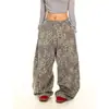 Jeans de hocino con estampado de leopardo retro para mujer, nuevos de verano, silueta de chica hot de la calle, de cintura baja, pierna ancha, hasta el suelo