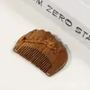 Peine de Sándalo Verde Mini Portátil de Bolsillo Doce Signos del Zodiaco Logo Personalizado Peine de Madera Regalo para Mujer Peine para Bebé