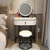 Mesa de maquiagem minimalista, penteadeira nórdica de luxo leve, penteadeira de tamanho pequeno, mini penteadeira nova e moderna para quarto