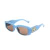 Gafas de sol de moda hip hop de marco grueso de pierna ancha con palabra B grande europea y americana, opción multicolor para mujer, ventas directas de fábrica de gafas de sol transfronterizas