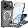 Adecuado para Apple 17Promax Funda Transparente a Prueba de Tres Elementos para Teléfono Móvil Succión Magnética Magsafe Iphone17Air Anticaídas Paquete Completo