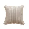 Nova Almofada Decorativa Listrada de Algodão e Linho, Almofada Simples Estilo Ins para Sofá de Casa com Borda de Franja, Almofada de Cabeceira, Almofada Decorativa