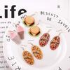 Deliciosa cena personalidad Dibujos animados Pizza Helado hamburguesa aretes colgante material DIY fabricantes al por mayor