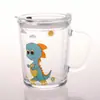 Copo de Leite, Copo de Água de Vidro com Canudo Infantil com Escala, Copo de Café da Manhã Atacado, Copo de Vidro com Tampa, Copo de Leite para Café da Manhã