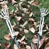 Decoração de Halloween Adereço Realista de Cabeça de Esqueleto Ornamento Mão de Fantasma Osso Suprimentos de Festa Presente Brilhante