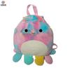 Mochila de felpa de dibujos animados personalizada, linda mochila escolar para niños de patito amarillo, cómoda de terciopelo de algodón, mochila reductora de peso, regalo de vacaciones