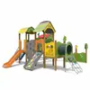 Escorregador grande de placa de PE para exterior, playground infantil comunitário para creche ao ar livre, instalações modulares de parque em aço inoxidável