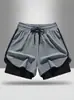 Pantalones casuales de tres cuartos de moda estilo americano para hombre, verano 2026, shorts deportivos versátiles y holgados para maratón