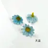 Flor artificial mini cabeça de crisântemo selvagem kit de material para acessório de grampo de cabelo DIY decoração floral para fotografia em casa