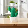 Planta de cactus simulada en maceta musgo micro paisajismo resina adorno pequeño caricatura decoración de escritorio planta en maceta DIY adorno pequeño
