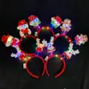 Venta al por mayor transfronteriza de Diademas Estilo Bosque Nuevo, Accesorios para la Cabeza de Mariposa Navideña con Astas, Diademas Luminosas para Mercados Nocturnos y Juguetes de Puestos Callejeros