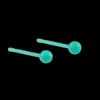 Perforación de oreja arete para dormir sin enganches aretes transparentes con cuentas redondas plástico no alérgico pasador de oreja arete de oreja tipo cerilla mini