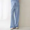 Calça Feminina de Caxemira Wide Leg 2026 Outono/Inverno Nova Calça de Tricô Reta com Cintura Alta e Caimento Consinee