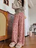 Pantalones Casuales de Pierna Ancha con Estampado de Leopardo para Otoño e Invierno, Transfronterizos Europeos y Americanos, Pantalones Largos Casuales Simples Sueltos para Mujer, Pantalones Largos Estampados Versátiles de Moda