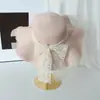 Sombrero de Paja Tejido de Ala Ancha para Protección Solar de Verano Transfronterizo Sombrero de Playa con Lazo para Vacaciones en la Costa Sombrero para el Sol para Mujeres