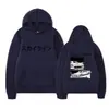 Sudadera con capucha casual de moda callejera con estampado de letras D de doble cara, estilo Anime Drift Ae86, para hombres y mujeres