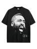 Camiseta Estampada Simple de James Harden Transfronteriza Estilo Americano Retro Vintage Holgada Peso Pesado Casual Manga Corta Ins Trendy