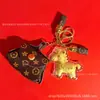 Llavero Shuibei Nuevo Oro Puro 999 Hazte Rico Ahora Caballo del Zodiaco con Colgante de Mini Bolsa Plana Regalo Venta al por Mayor