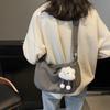Bolso cruzado para desplazamientos transfronterizos, Bolso tipo dumpling simple, casual y versátil, Portátil, moderno, Bolso de hombro estilo deportivo para estudiantes, Bolsa de tela