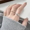 Anillo de Plata de Ley S925 Nalan Patrón de Cara Sonriente de Plata Tailandesa Estilo Retro Personalizado Tendencia Joyería de Mano para Mujer R00823