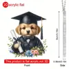 Decoración para Mochila de Perro Linda Colgante para Coche Llavero Colgante de Temporada de Graduación Acrílico Creativo Nuevo Producto Transfronterizo